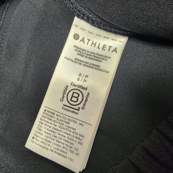 ATHLETA Endeavor Jogger Pants NWT Wrinkle Free Size 6P Black - Picture 11 of 11